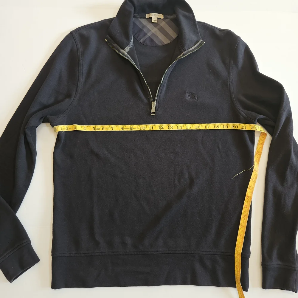 Burberry Brit Men's Large Navy Half Zip-Up Pullover - Picture 14 of 16